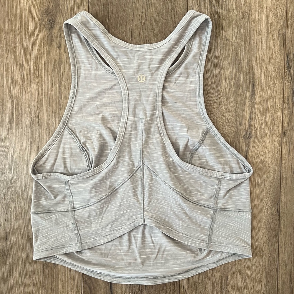 🤍Lululemon Power Thru Tank - Heathered Rhino Grey - Size US 8 🤍